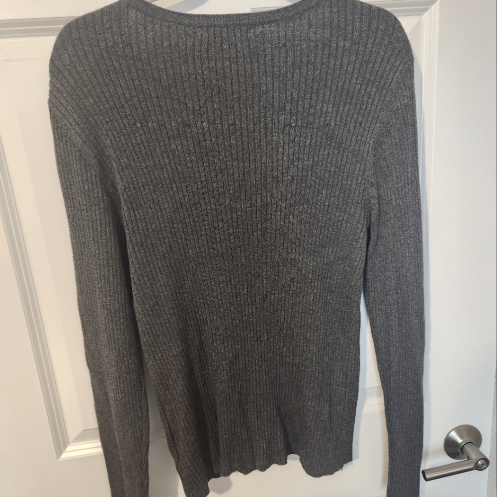 Liz Claiborne Ribbed Rhinestone Shoulder Sweater - Picture 2 of 3